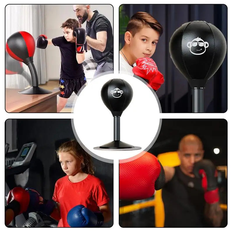 Punching Bag Desktop Punching Bag Stress Buster with Suction Cup Desk Table Boxing Punch Ball Suction Cup Reduce Tension Toys